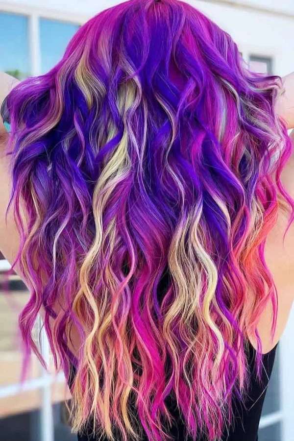 lila Haare färben Haarfarben kombinieren aktuelle Haartrends