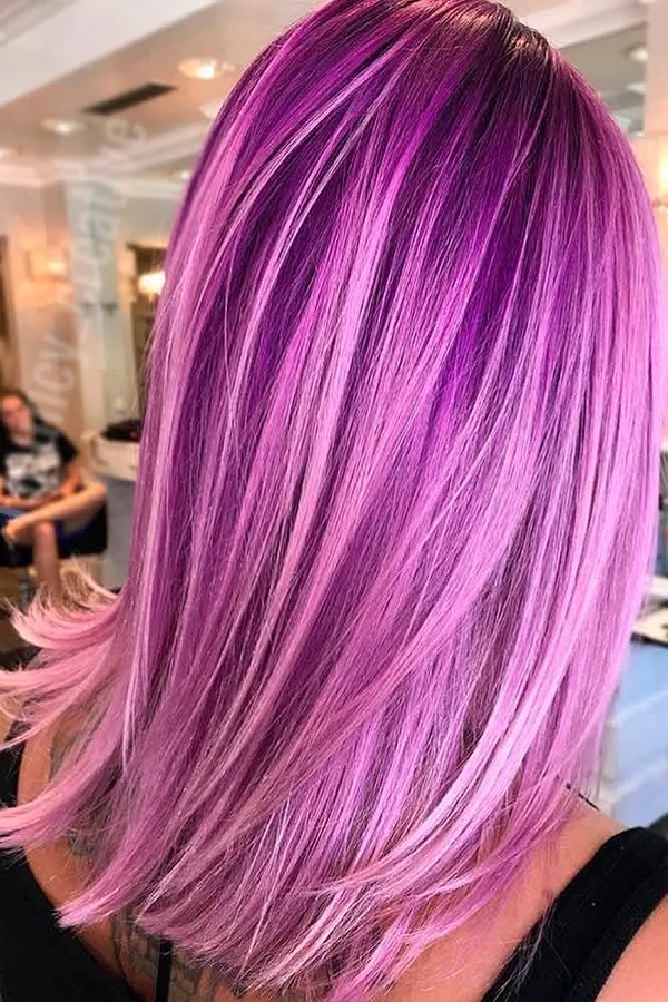 lila Haare färben Haartrends Trendfarben
