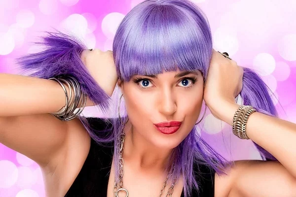 lila Haarfarbe Ideen Haartrends aktuelle Farben