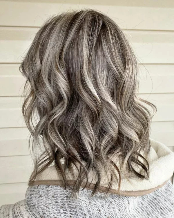 graue haare färben balayage