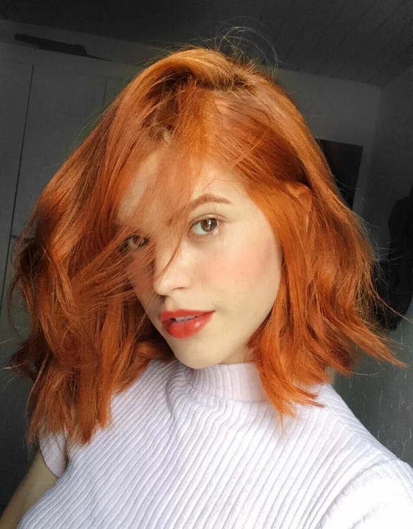 mono-coloring knallige haarfarben auswählen orange