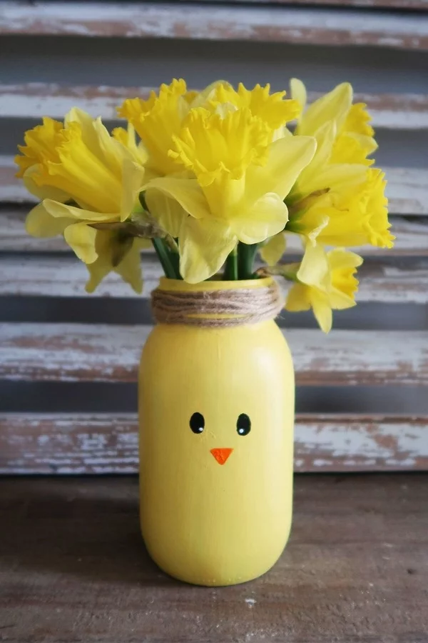 DIY Idden zu Ostern Blumenvase Kückchen
