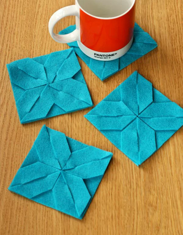 untersetzer basteln aus papier origami