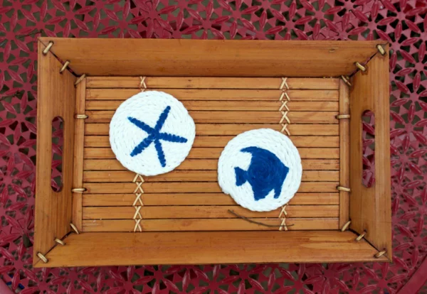 untersetzer basteln aus seil maritime symbole
