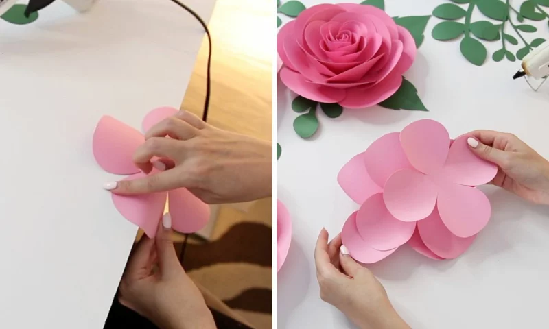 effektvolle rosen aus papier basteln