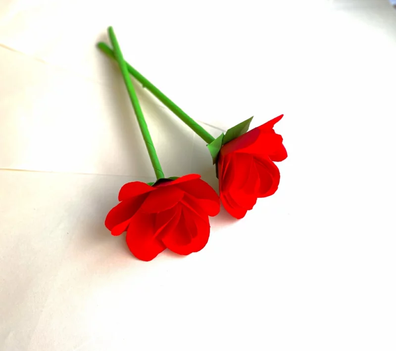 rote papier rosen selber machen