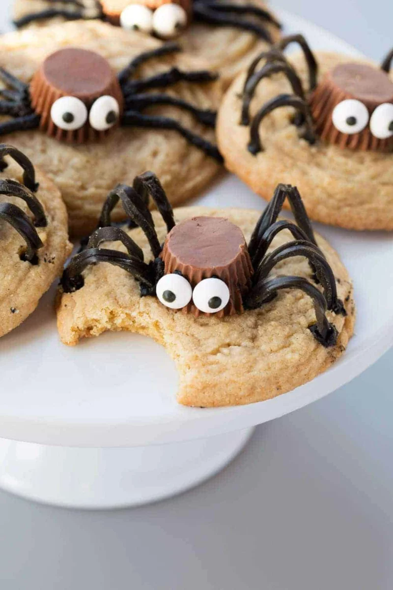 spinnen kekse zu halloween selber machen