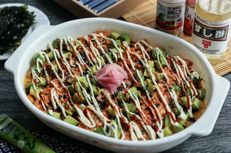 sushi bake trend tiktok rezept ideen kalorien zahl