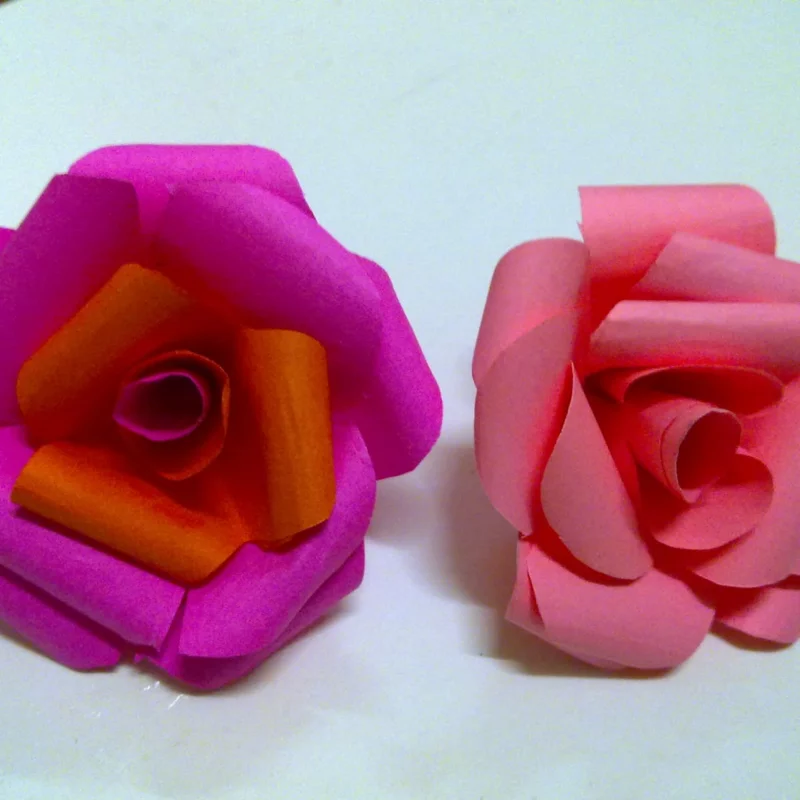 unikale rosen aus papier basteln