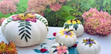 Weiße Kürbisse Deko - frische und stilvolle Dekoideen für den Herbst