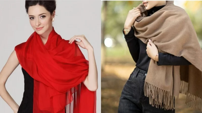 Damenaccessoires Kashmir Schal stilvoll tragen Trends 2022-23