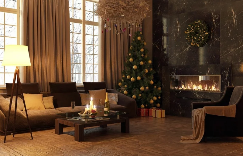 wohnzimmer weihnachtlich dekorieren modernes wohnzimmer dekoideen